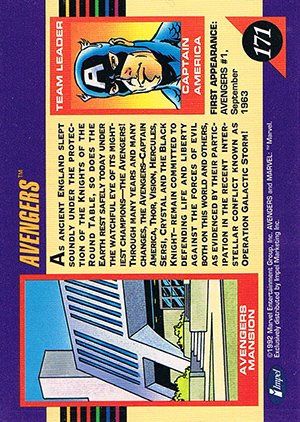 Impel Marvel Universe III Base Card 171 Avengers