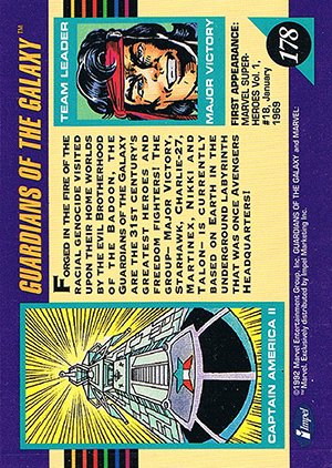 Impel Marvel Universe III Base Card 178 Guardians of the Galaxy