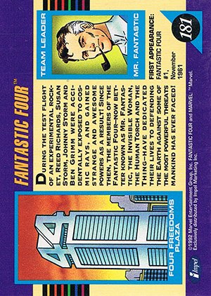 Impel Marvel Universe III Base Card 181 Fantastic Four