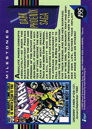 Impel Marvel Universe III Base Card 195 Dark Phoenix Saga