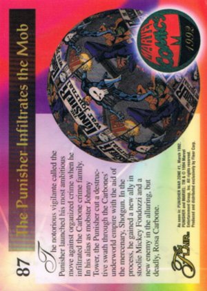 Fleer Marvel Annual Flair '94 Base Card 87 Punisher vs the Mob