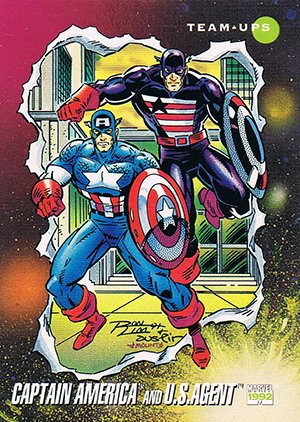 Impel Marvel Universe III Base Card 83 Captain America and U.S. Agent