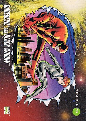 Impel Marvel Universe III Base Card 93 Daredevil and Black Widow