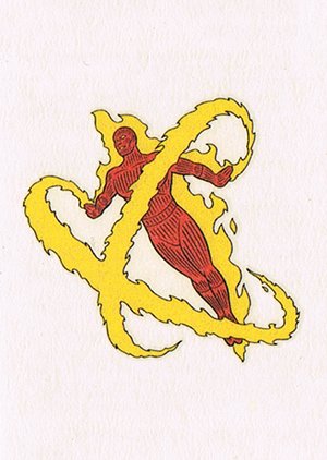 Fleer/Skybox Marvel Vision Tattoos Fleer4 Human Torch