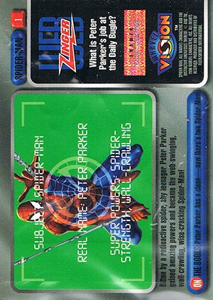 Fleer/Skybox Marvel Vision Base Card 1 Spider-Man