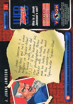 Fleer/Skybox Marvel Vision Base Card 7 J. Jonah Jameson