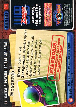 Fleer/Skybox Marvel Vision Base Card 15 Mysterio