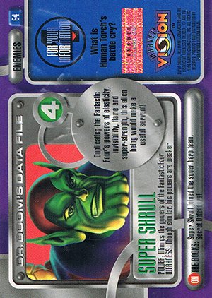 Fleer/Skybox Marvel Vision Base Card 64 Super Skrull