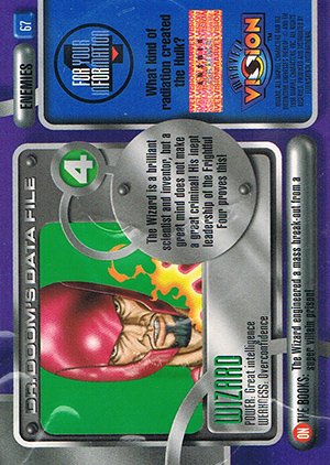 Fleer/Skybox Marvel Vision Base Card 67 Wizard
