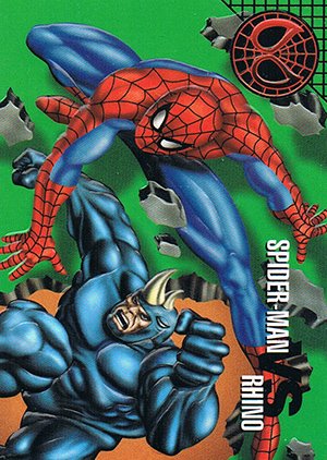 Fleer/Skybox Marvel Vision Base Card 24 Spider-Man vs. Rhino