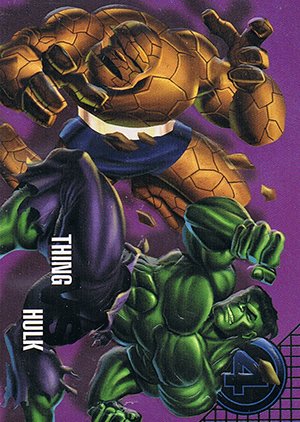 Fleer/Skybox Marvel Vision Base Card 73 Thing vs. Hulk