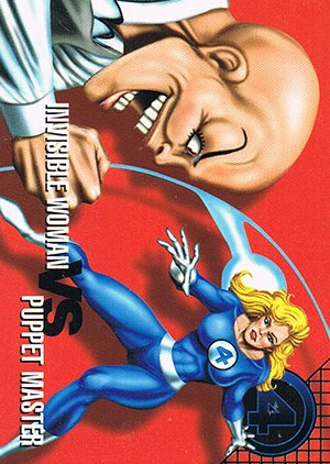 Fleer/Skybox Marvel Vision Base Card 75 Invisible Woman vs. Puppet Master