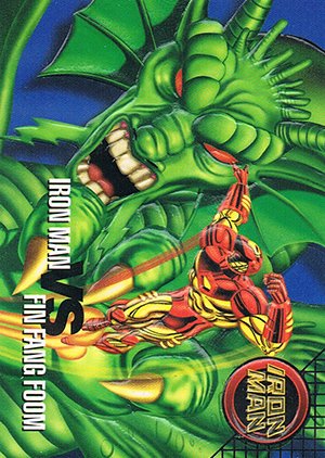Fleer/Skybox Marvel Vision Base Card 97 Iron Man vs. Fin Fang Foom