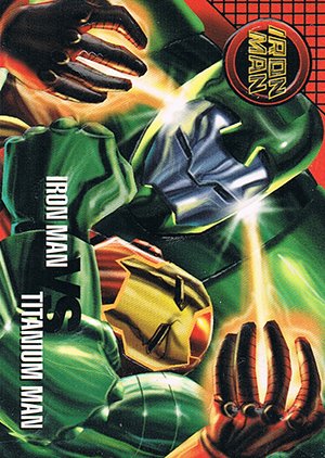 Fleer/Skybox Marvel Vision Base Card 99 Iron Man vs. Titanium Man