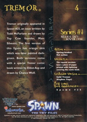Inkworks Spawn the Toy Files Base Card 4 Tremor