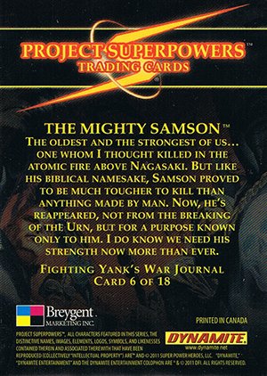 Breygent Marketing Project Superpowers Fighting Yank's War Journal 6 The Mighty Samson