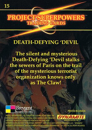Breygent Marketing Project Superpowers Base Card 15 Death-Defying 'Devil