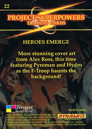 Breygent Marketing Project Superpowers Base Card 22 Heroes Emerge
