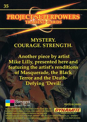 Breygent Marketing Project Superpowers Base Card 35 Mystery. Courage. Strength.