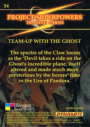 Breygent Marketing Project Superpowers Base Card 54 Team-Up with the Ghost