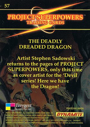 Breygent Marketing Project Superpowers Base Card 57 The Deadly Dreaded Dragon