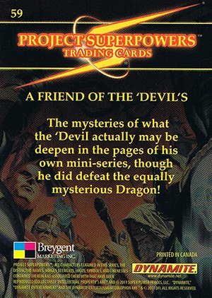 Breygent Marketing Project Superpowers Base Card 59 A Friend of the 'Devil's