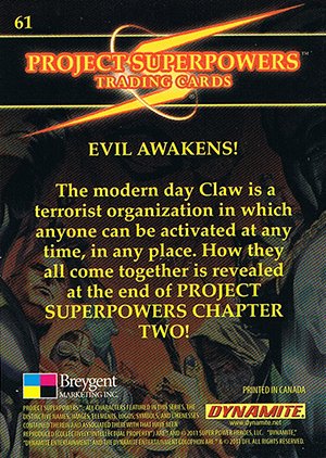 Breygent Marketing Project Superpowers Base Card 61 Evil Awakens!