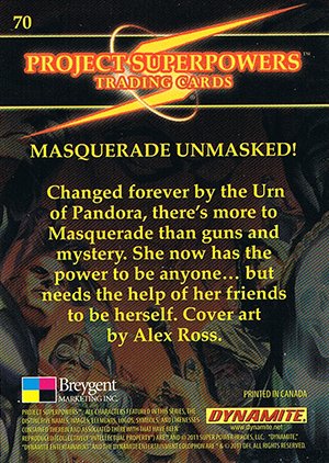 Breygent Marketing Project Superpowers Base Card 70 Masquerade Unmasked!