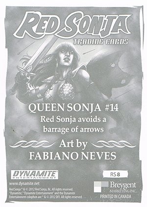 Breygent Marketing Red Sonja 3-D Lenticular Card RS8 Red Sonja avoids a barrage of arrows