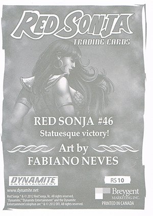 Breygent Marketing Red Sonja 3-D Lenticular Card RS10 Statuesque victory!