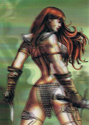 Breygent Marketing Red Sonja 3-D Lenticular Card RS10 Statuesque victory!