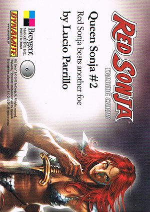 Breygent Marketing Red Sonja Base Card 6 Red Sonja bests another foe