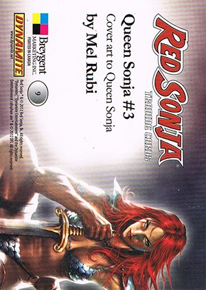 Breygent Marketing Red Sonja Base Card 9 Cover art to Queen Sonja