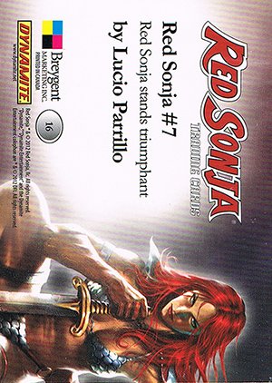 Breygent Marketing Red Sonja Base Card 16 Red Sonja stands triumphant