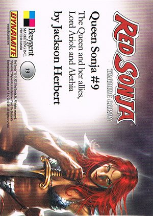 Breygent Marketing Red Sonja Base Card 19 The Queen and her allies, Lord Ariok and Alethia