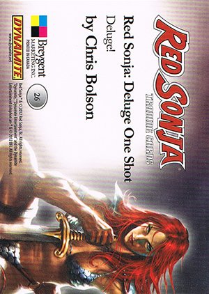Breygent Marketing Red Sonja Base Card 26 Deluge!