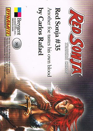 Breygent Marketing Red Sonja Base Card 30 Another foe tastes his own blood
