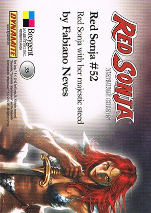 Breygent Marketing Red Sonja Base Card 35 Red Sonja with her majestic steed