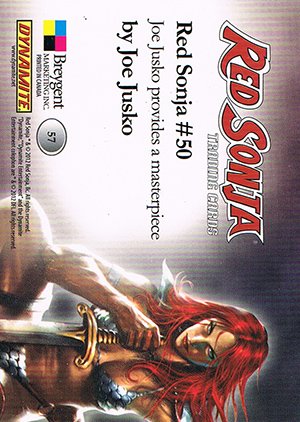 Breygent Marketing Red Sonja Base Card 57 Joe Jusko provides a masterpiece