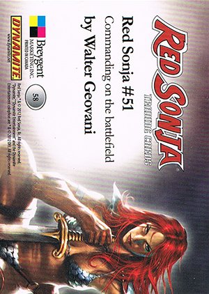 Breygent Marketing Red Sonja Base Card 58 Commanding on the battlefield