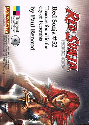 Breygent Marketing Red Sonja Base Card 61 Treasure found in the city of Persemhia