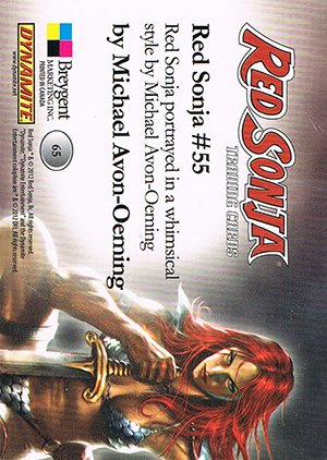 Breygent Marketing Red Sonja Base Card 65 Red Sonja portrayed in a whimsical style...