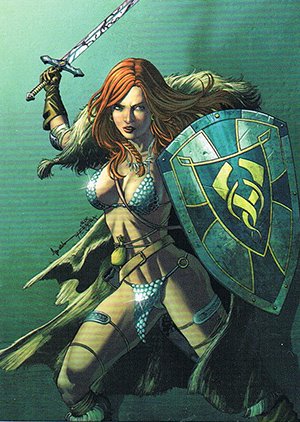 Breygent Marketing Red Sonja Base Card 4 The Queen takes up arms!