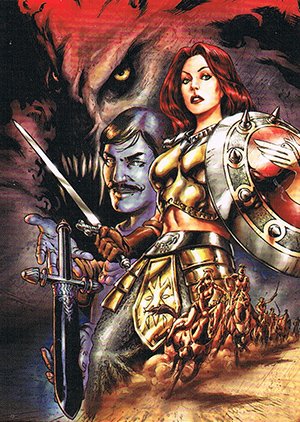 Breygent Marketing Red Sonja Base Card 14 Facing a threat from within...and without!