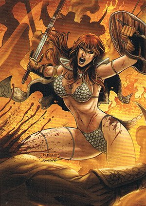 Breygent Marketing Red Sonja Base Card 41 Decapitation is what the she-devil does best