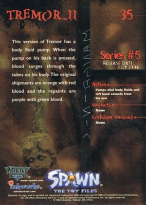 Inkworks Spawn the Toy Files Base Card 35 Tremor II