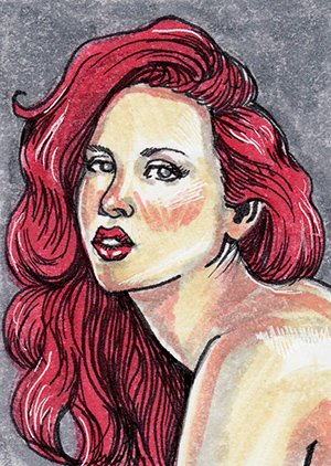 Breygent Marketing Red Sonja Sketch Card  Ashleigh Popplewell