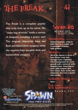 Inkworks Spawn the Toy Files Base Card 41 The Freak