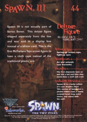 Inkworks Spawn the Toy Files Base Card 44 Spawn III