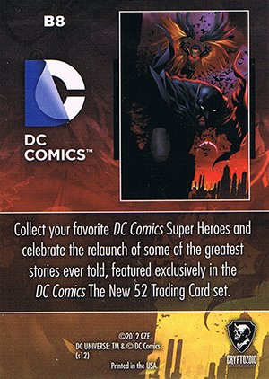 Cryptozoic DC: The New 52 Binder Promos B8 Batman and Robin #1